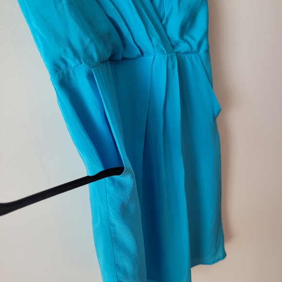 Greylin Camila Silk Crepe Sleeveless Blue Dress Size S - Picture 6 of 13